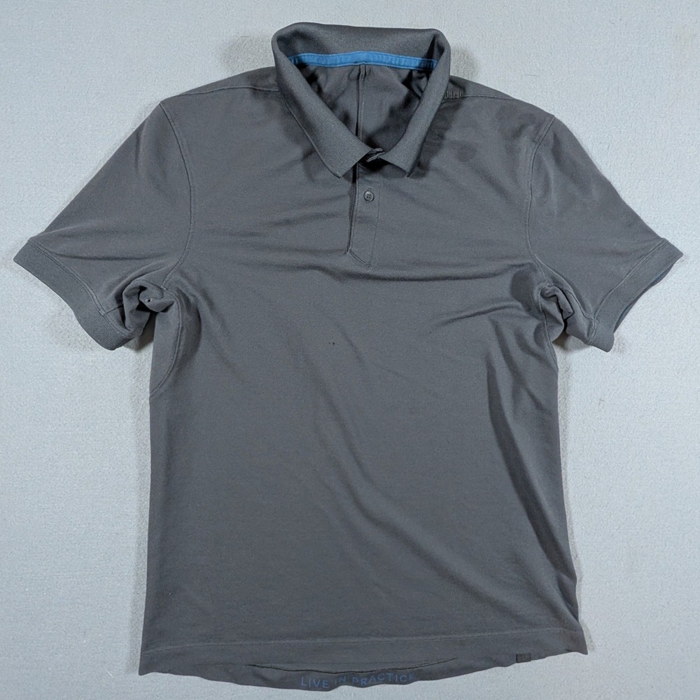 Lululemon Short Sleeve Polo‎ Shirt Mens Small Athletic Live In Practice